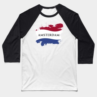Amsterdam flag Baseball T-Shirt